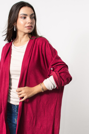 Oversized Cardigan - Red