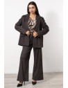 Striped Suit - Brown
