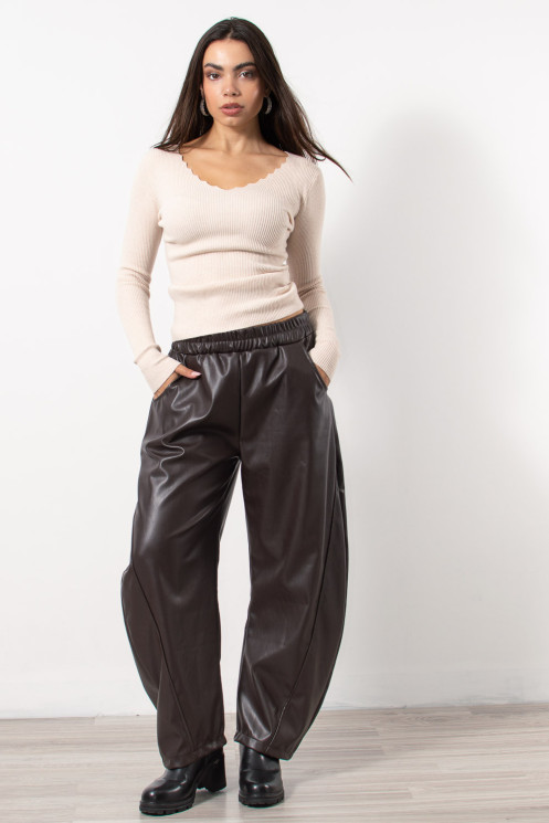 Rib Top Longsleeve - Cream
