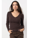 Rib Top Longsleeve - Brown