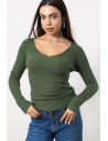 Rib Top Longsleeve - Khaki