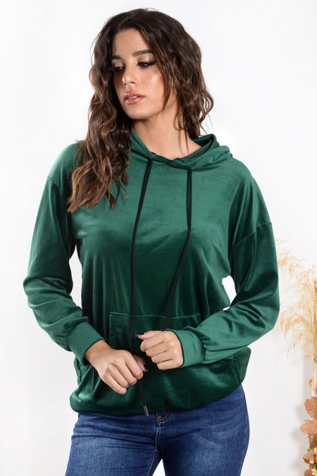 Velvet Sweatshirt - Green