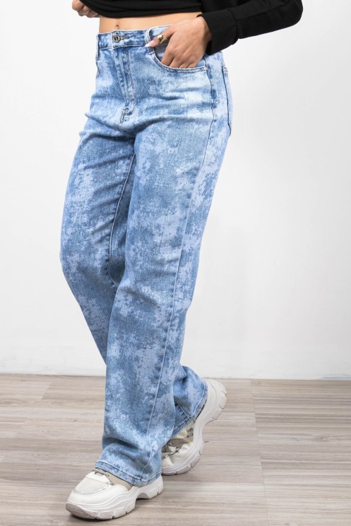 Τζιν Παντελόνι Ξεβαμμένο Wide Leg | Exxes Fashion