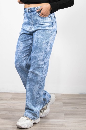 Τζιν Παντελόνι Ξεβαμμένο Wide Leg | Exxes Fashion