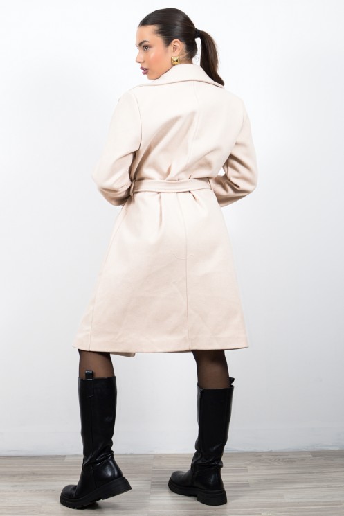 Belted Coat - Ecru
