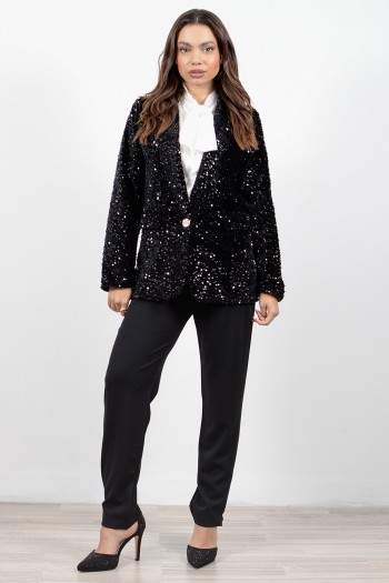Σακάκι με Παγιέτες - Μαύρο