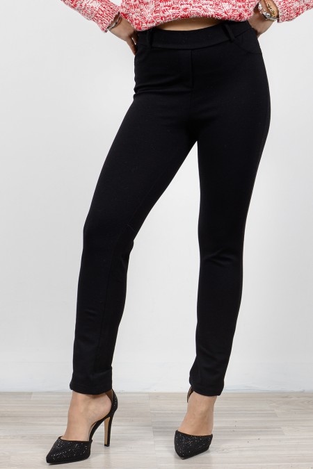 Elastic Skinny Trousers - Black