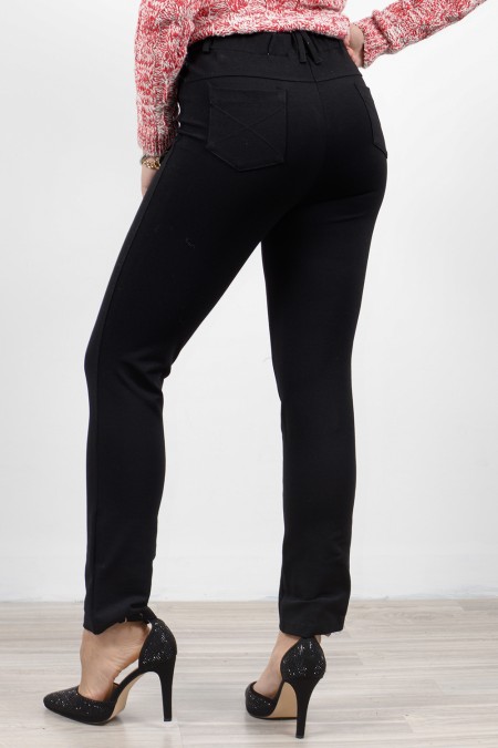 Elastic Skinny Trousers - Black 2