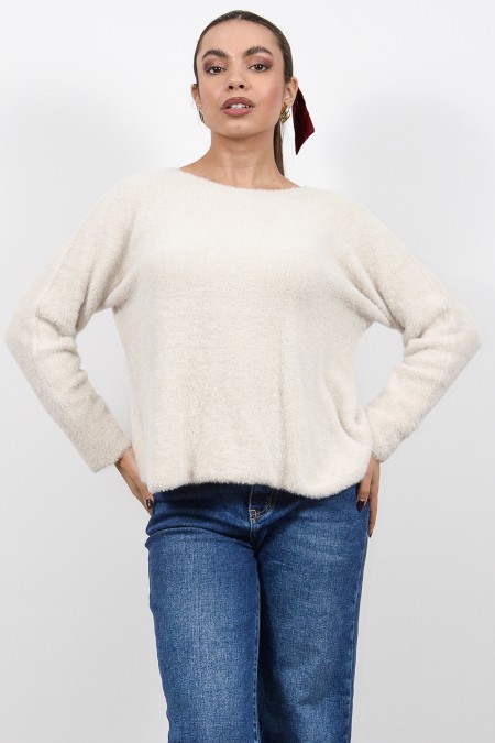 Fluffy Top - Ecru 2