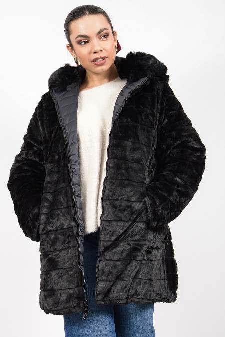 Coat Double Face - Black