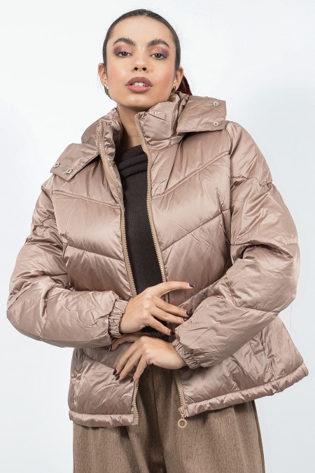Puffer Jacket - Beige