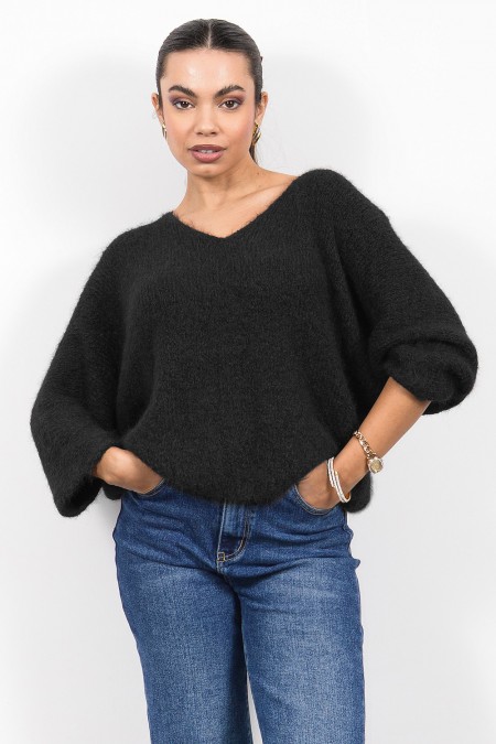 Oversized Soft Sweater - Black