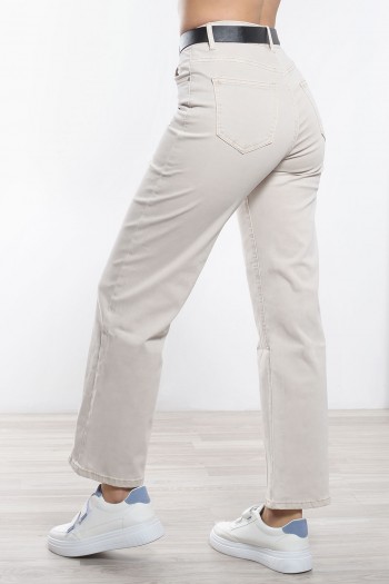 Παντελόνι Τζιν Φαρδύ - Μπεζ