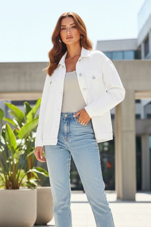 Denim Jacket - White