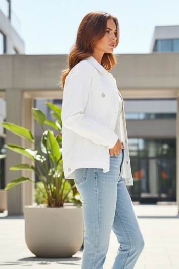 Denim Jacket - White