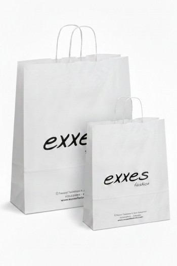 Χάρτινη Σακούλα με Στριφτό Χεράκι - Εκτύπωσε το Brand σου