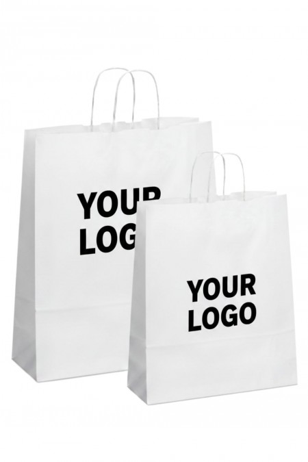 Χάρτινη Σακούλα με Στριφτό Χεράκι - Εκτύπωσε το Brand σου