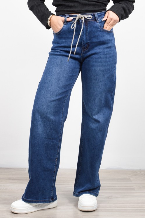 Σκούρο Τζιν Παντελόνι Wide Leg