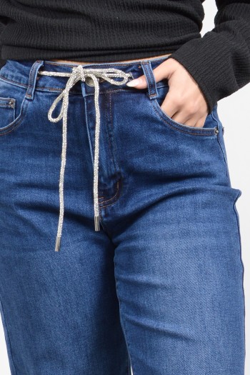 Σκούρο Τζιν Παντελόνι Wide Leg