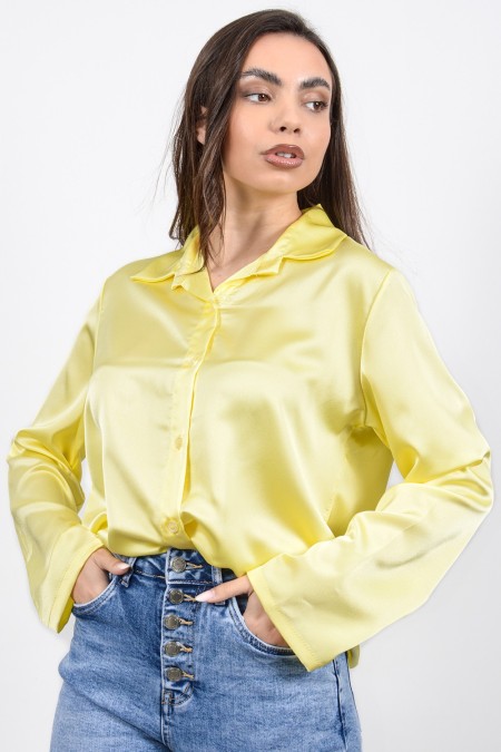 Satin Shirt - Yellow