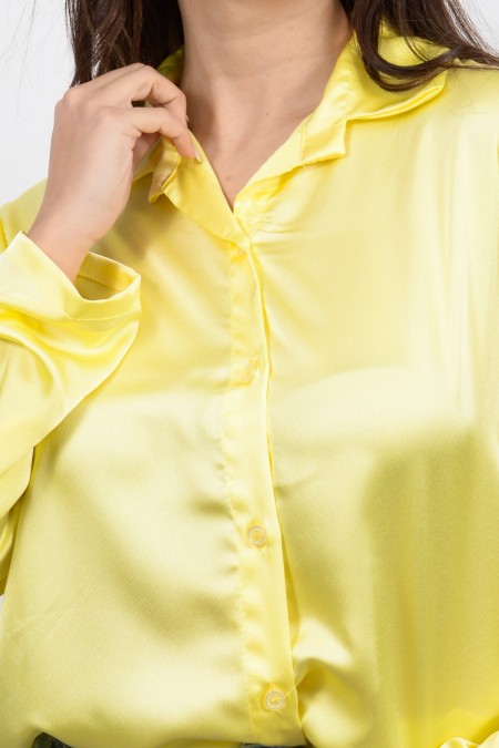 Satin Shirt - Yellow 2