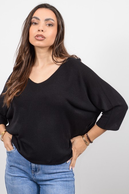 Light Knitted Top - Black