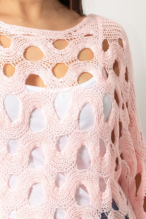 Knitted Summer Blouse - Pink