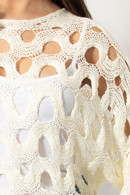 Knitted Summer Blouse - White