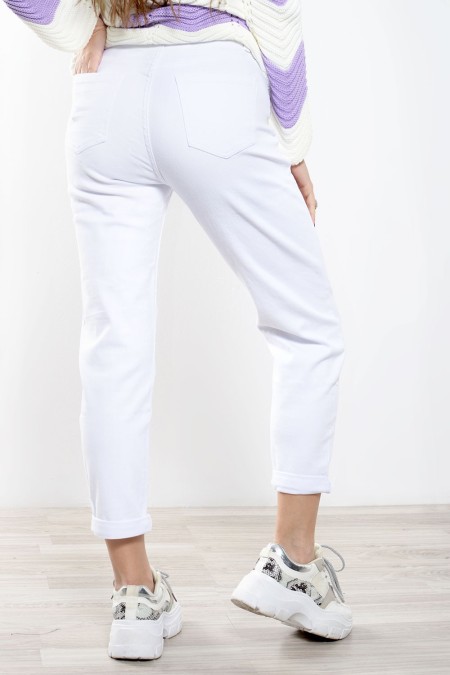 Mom Fit Jeans - White 2