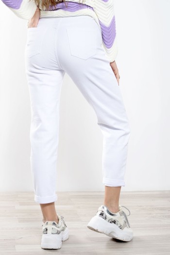 Mom Fit Jeans - White