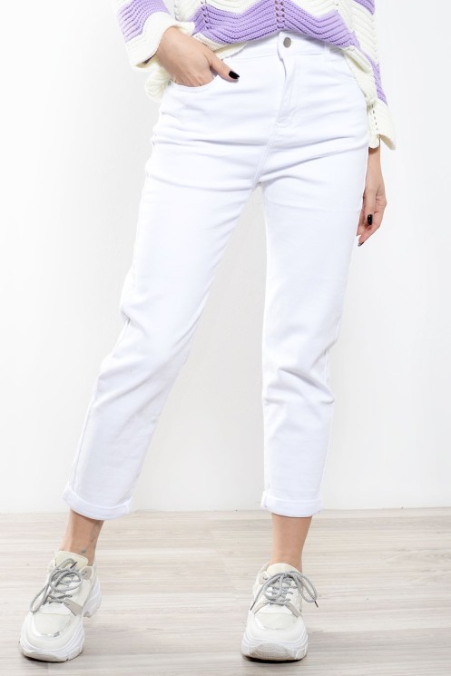 Mom Fit Jeans - White