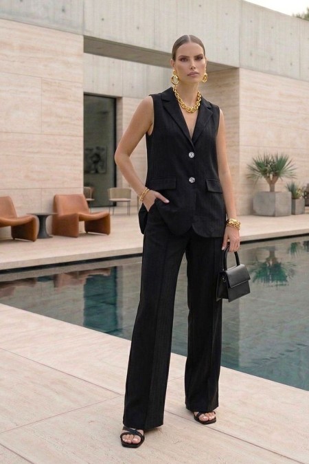 Set Vest & Trousers - Black