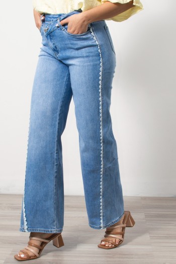 Τζίν Wide Leg με Τρέσα