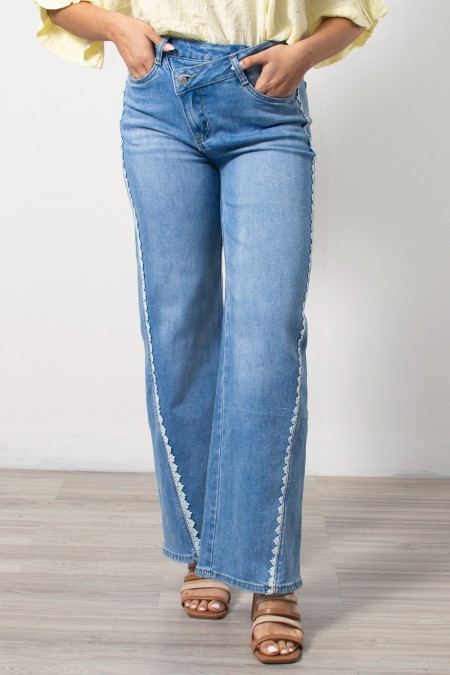 Τζίν Wide Leg με Τρέσα
