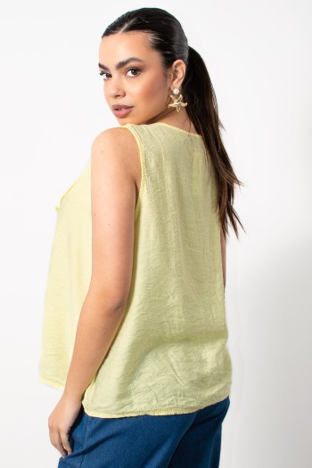 Frilled Top - Yellow