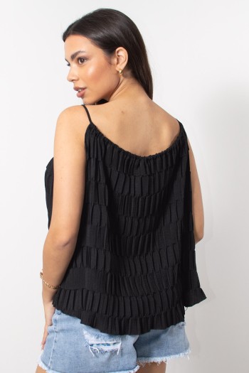 Top with Beads - Black